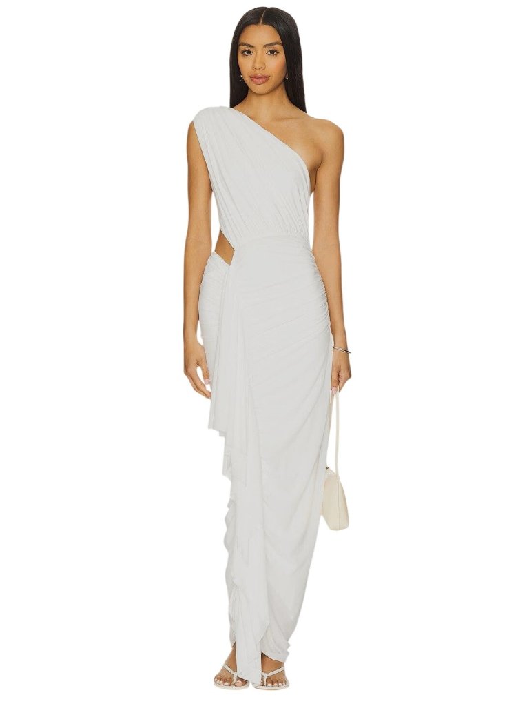Superdown Juliet Midi Dress In White Medium Womens Long Jersey Cocktail